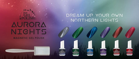 IBD JUST GEL POLISH MAGNETIC LED/UV PURE GEL AURORA NIGHT COLLECTION !