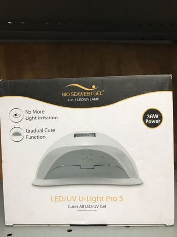BIO SEAWEED 2-in-1 LED/UV LAMP 36W ON SALE ( FREE BIO SEAWEED GEL TOP BASE )
