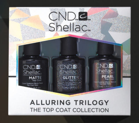 CND Shellac Alluring Trilogy - The Top Coat Collection - Matte Glitter & Pearl