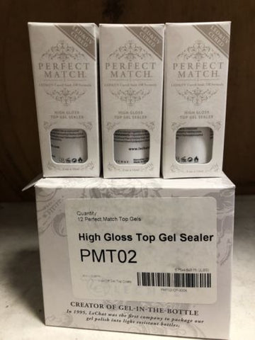 BOX OF 12 LECHAT PERFECT MATCH HIGH GLOSS TOP GEL SEALER