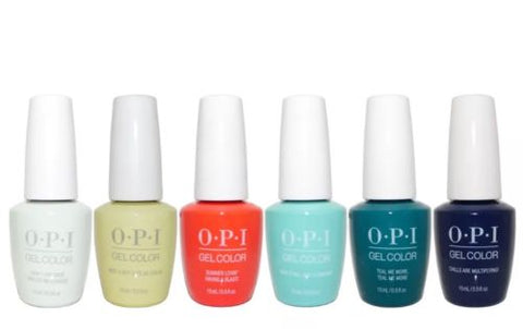 OPI Gelcolor GREASE Collection 2018 Pack of 6 (Add On Kit#1)