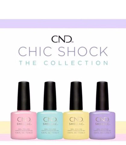 CND Shellac Gel Polish Chic Shock Full 4pcs Spring Collection!