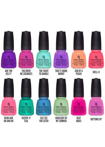 China Glaze Sunsational Nail lacquer Summer Collection Full 12 pcs