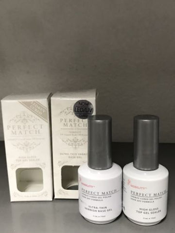 LECHAT PERFECT MATCH DUAL SET Soak Off Gel Polish Base Gel & Top Coat